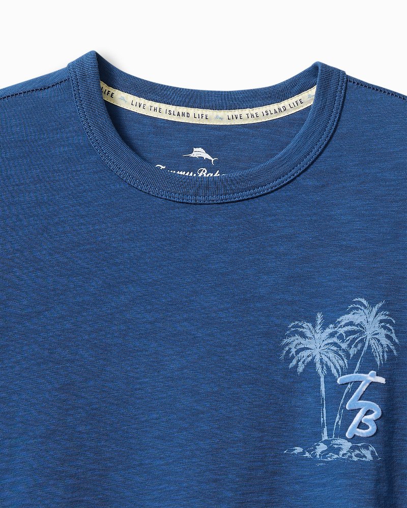 Big & Tall High Tide Hangout Long-Sleeve Lux T-Shirt Dark Blue Muse | Tommy Bahama Trusted - Big & Tall High Tide Hangout Long-Sleeve Lux T-Shirt