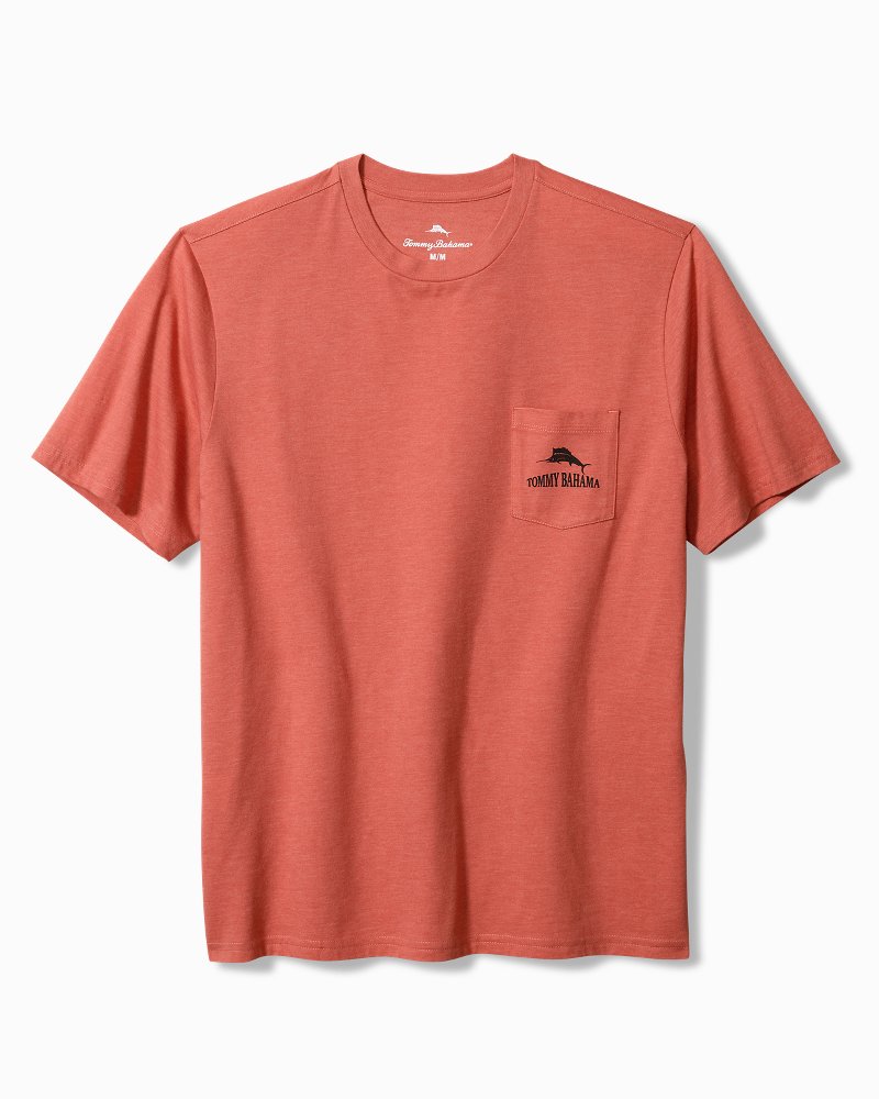 Big & Tall Sandsquatch Pocket T-Shirt Red Ginger Heather | Tommy Bahama Featured - Big & Tall Sandsquatch Pocket T-Shirt