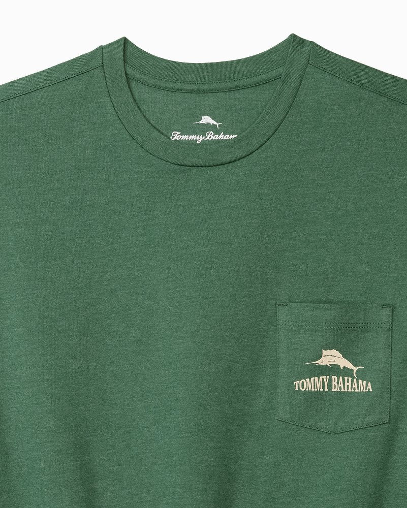 Big & Tall Between the Ryes Graphic Pocket T-Shirt Green Meadow Heather | Tommy Bahama Recommended - Big & Tall Between the Ryes Graphic Pocket T-Shirt
