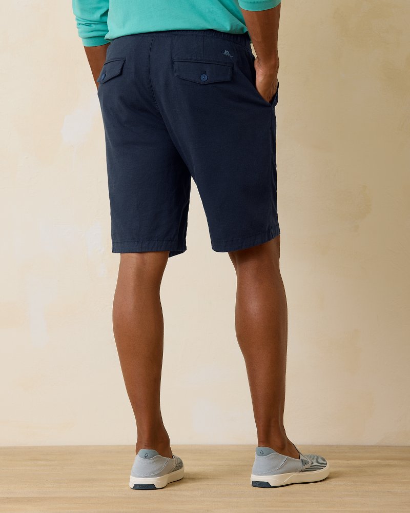 Big & Tall Linen in Paradise E-Waist Shorts Ocean Deep | Tommy Bahama New - Big & Tall Linen in Paradise E-Waist Shorts