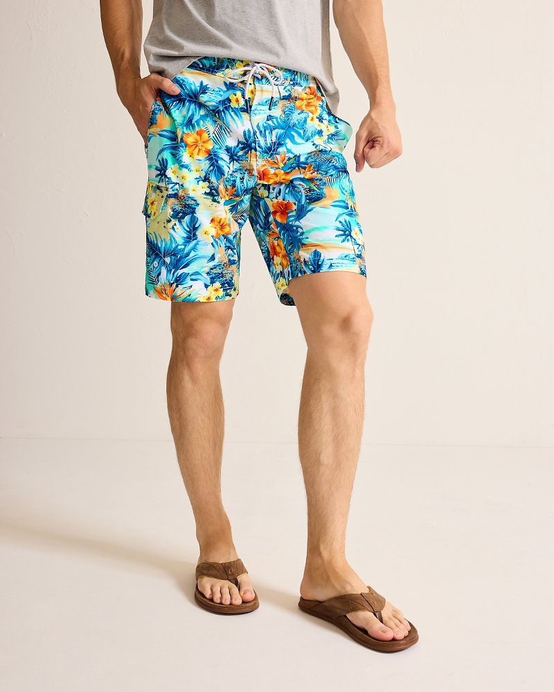 Big & Tall Baja Surfside Sounds Boardshorts Kohala Teal | Tommy Bahama Signature - Big & Tall Baja Surfside Sounds Boardshorts
