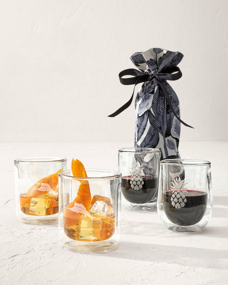 Upcycled Wine Bottle Gift Bag Black | Tommy Bahama New - Upcycled Wine Bottle Gift Bag