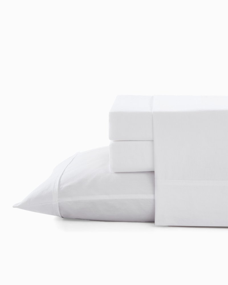 Solid 4-Piece King Sheet Set White | Tommy Bahama Exclusive - Solid 4-Piece King Sheet Set