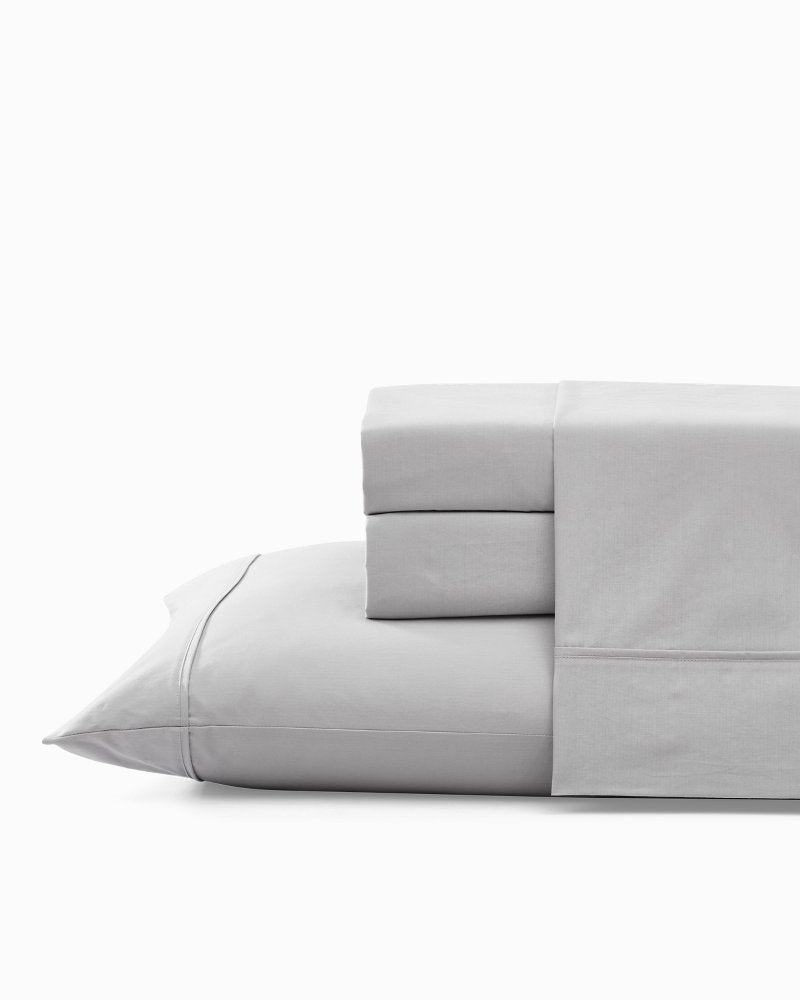 Solid 4-Piece King Sheet Set Dove Grey | Tommy Bahama Signature - Solid 4-Piece King Sheet Set