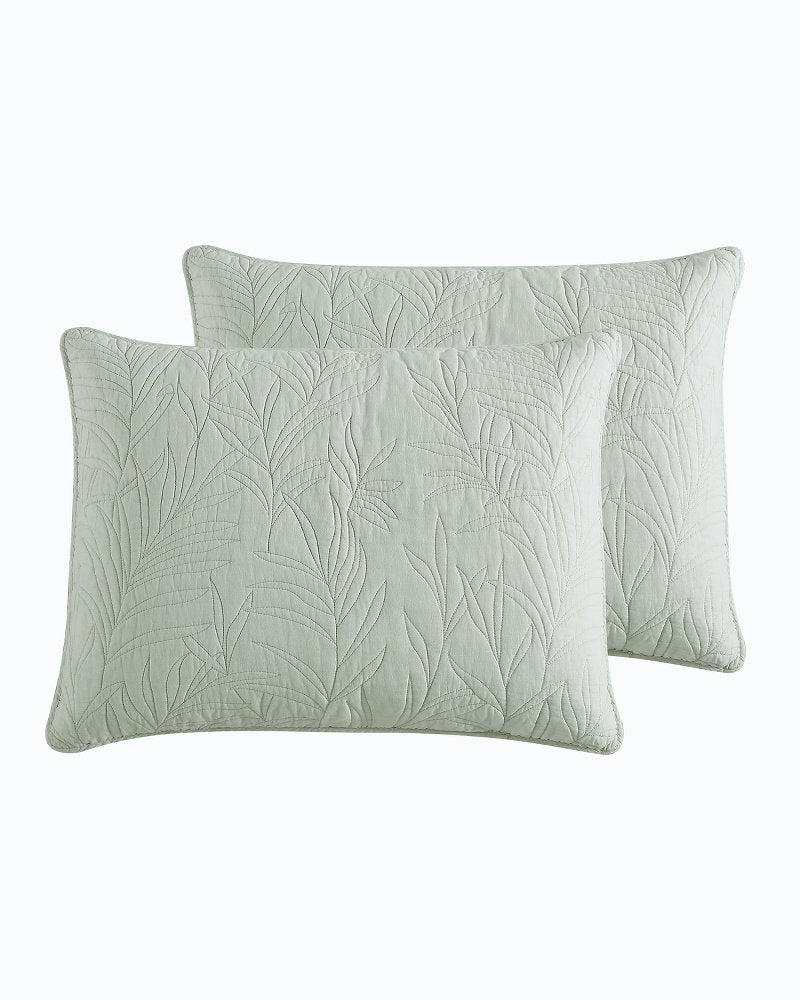 Solid Costa Sera 2-Piece King Quilted Sham Set Green | Tommy Bahama Special Offer - Solid Costa Sera 2-Piece King Quilted Sham Set