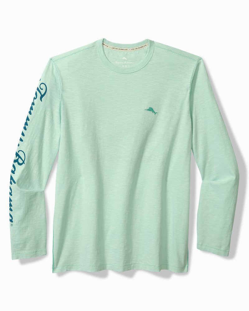 Marlin Mirage Lux Long-Sleeve T-Shirt Light Caribbean Tile | Tommy Bahama Recommended - Marlin Mirage Lux Long-Sleeve T-Shirt
