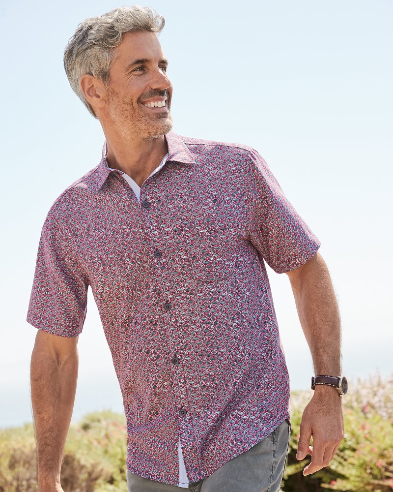 Coconut Point Beachcomber Geo IslandZone® Camp Shirt After Dark | Tommy Bahama Value - Coconut Point Beachcomber Geo IslandZone® Camp Shirt