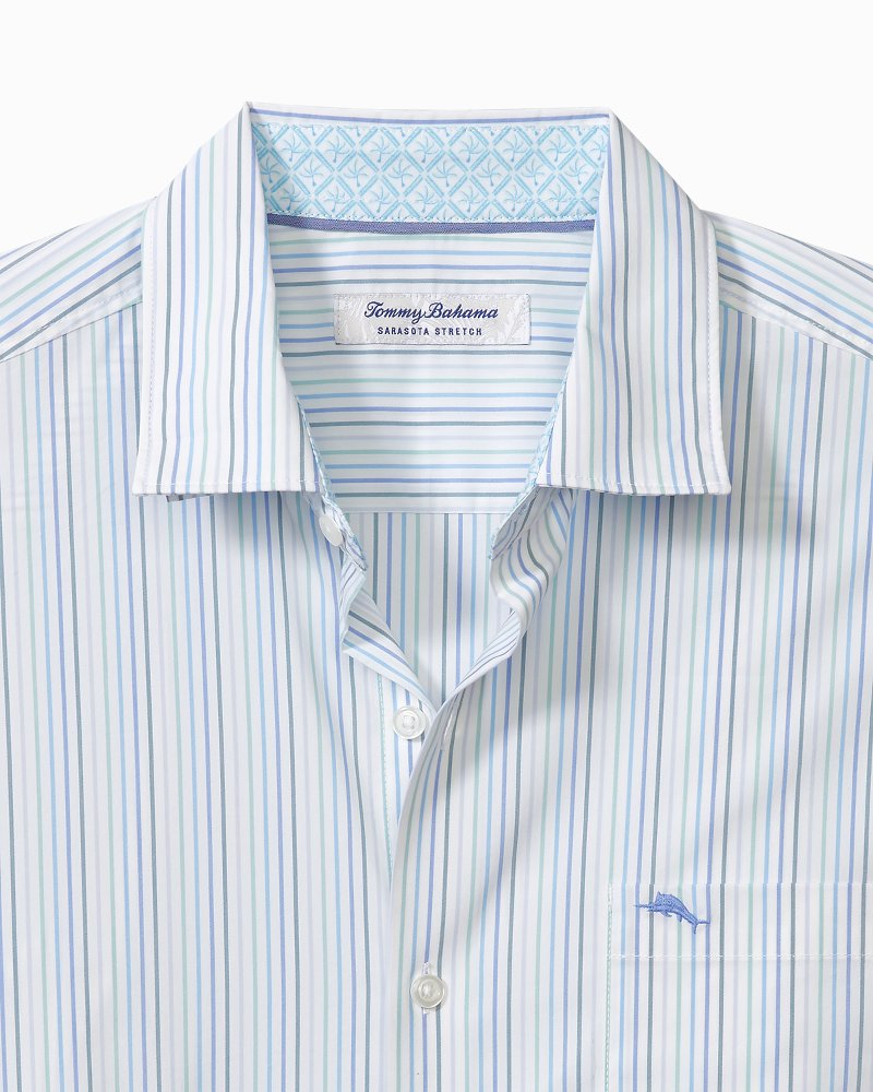 Sarasota Stretch Marina Stripe IslandZone® Shirt Seven Seas | Tommy Bahama Smart Buy - Sarasota Stretch Marina Stripe IslandZone® Shirt