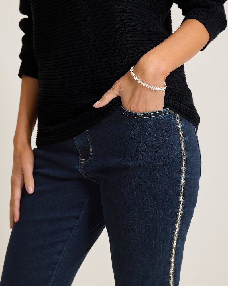 Boracay® Indigo Tux High-Rise Ankle Jeans Deep Ocean Wash | Tommy Bahama Recommended - Boracay® Indigo Tux High-Rise Ankle Jeans