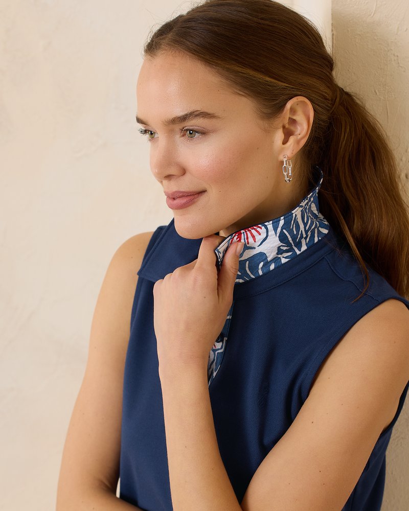 Paradise Piqué Sleeveless Polo Island Navy | Tommy Bahama Best Seller - Paradise Piqué Sleeveless Polo