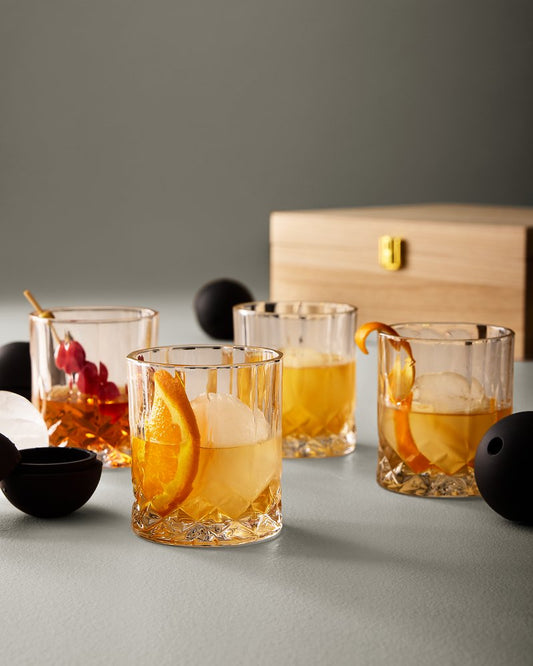 Tommy Bahama Crystal Rocks Glass and Ice Sphere Set Clear | Tommy Bahama Featured - Tommy Bahama Crystal Rocks Glass and Ice Sphere Set