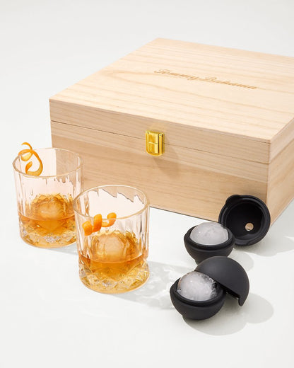 Tommy Bahama Crystal Rocks Glass and Ice Sphere Set Clear | Tommy Bahama Featured - Tommy Bahama Crystal Rocks Glass and Ice Sphere Set
