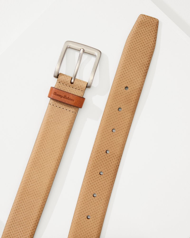 Embossed Nubuck Belt Khaki | Tommy Bahama Sale - Embossed Nubuck Belt
