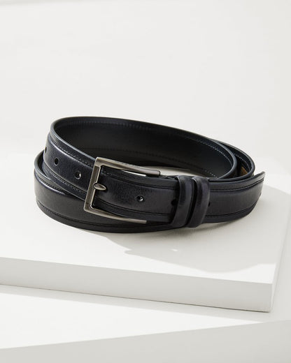 Drop Edge Stitch Belt Black | Tommy Bahama Discount - Drop Edge Stitch Belt