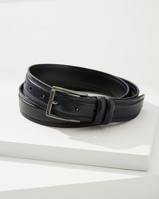 Drop Edge Stitch Belt Black | Tommy Bahama Discount - Drop Edge Stitch Belt