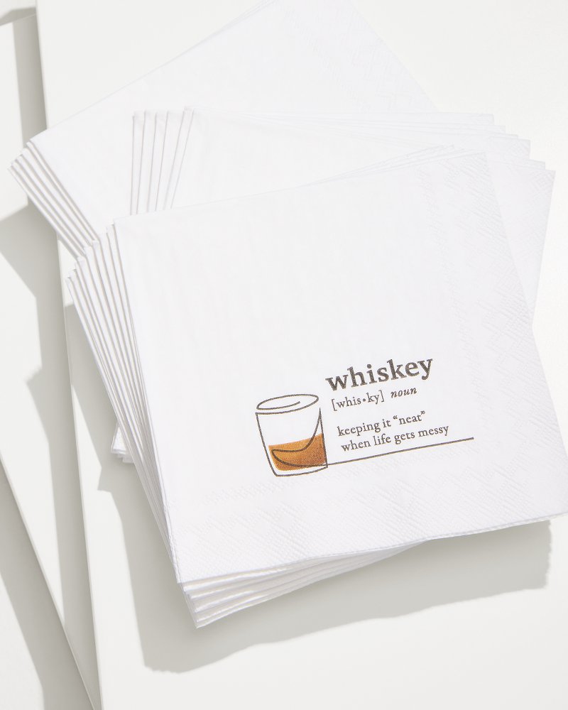 Whiskey Cocktail Napkins White | Tommy Bahama Essential - Whiskey Cocktail Napkins