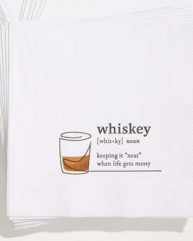 Whiskey Cocktail Napkins White | Tommy Bahama Essential - Whiskey Cocktail Napkins