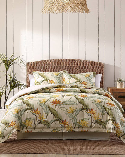 Birds of Paradise 4-Piece California King Comforter Set Ivory | Tommy Bahama Popular - Birds of Paradise 4-Piece California King Comforter Set
