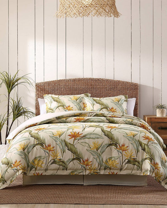 Birds of Paradise 4-Piece California King Comforter Set Ivory | Tommy Bahama Popular - Birds of Paradise 4-Piece California King Comforter Set