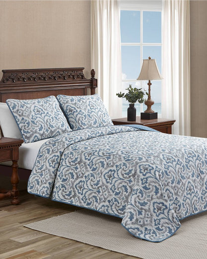 Cape Verde 3-Piece King Quilt Set Grey | Tommy Bahama Customer Favorite - Cape Verde 3-Piece King Quilt Set