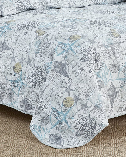 Beach Bliss 3-Piece King Quilt Set Grey | Tommy Bahama Special Offer - Beach Bliss 3-Piece King Quilt Set