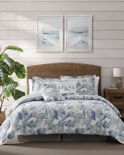 Raw Coast 3-Piece Queen Comforter Set Blue | Tommy Bahama Smart Buy - Raw Coast 3-Piece Queen Comforter Set