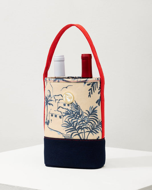 Daise Seascape Wine Caddy Navy | Tommy Bahama Great Value - Daise Seascape Wine Caddy