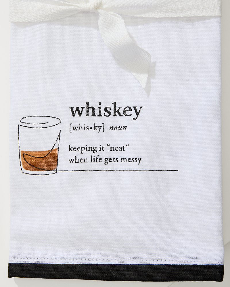 Whiskey Bar Towel White | Tommy Bahama Customer Favorite - Whiskey Bar Towel