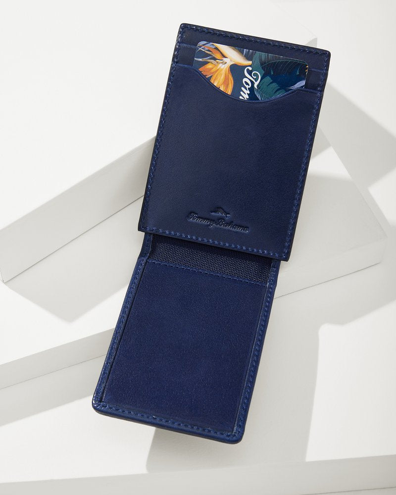 Wide Magnetic Wallet Navy | Tommy Bahama Special Offer - Wide Magnetic Wallet