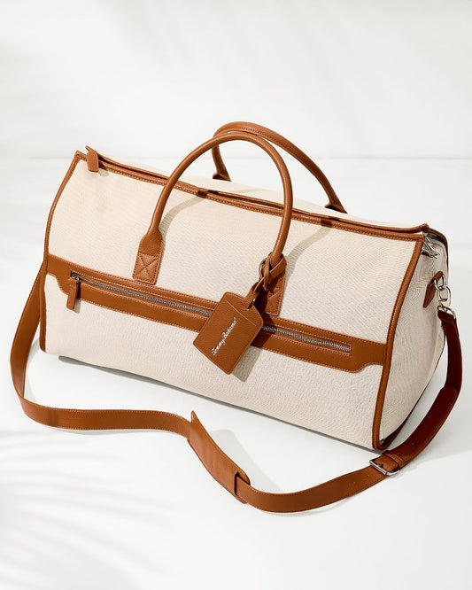Capri Tan 2-in-1 Garment Duffel Bag Brown | Tommy Bahama Best Seller - Capri Tan 2-in-1 Garment Duffel Bag