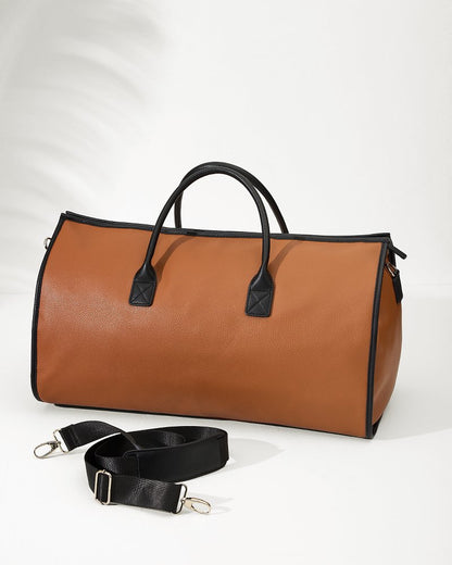 Siena Tan 2-in-1 Garment Duffel Bag Chestnut | Tommy Bahama Trending - Siena Tan 2-in-1 Garment Duffel Bag