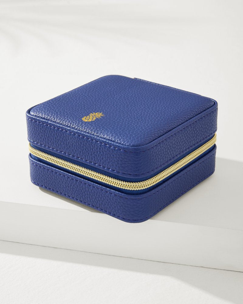 Leah Navy Travel Jewelry Case Navy | Tommy Bahama Customer Favorite - Leah Navy Travel Jewelry Case