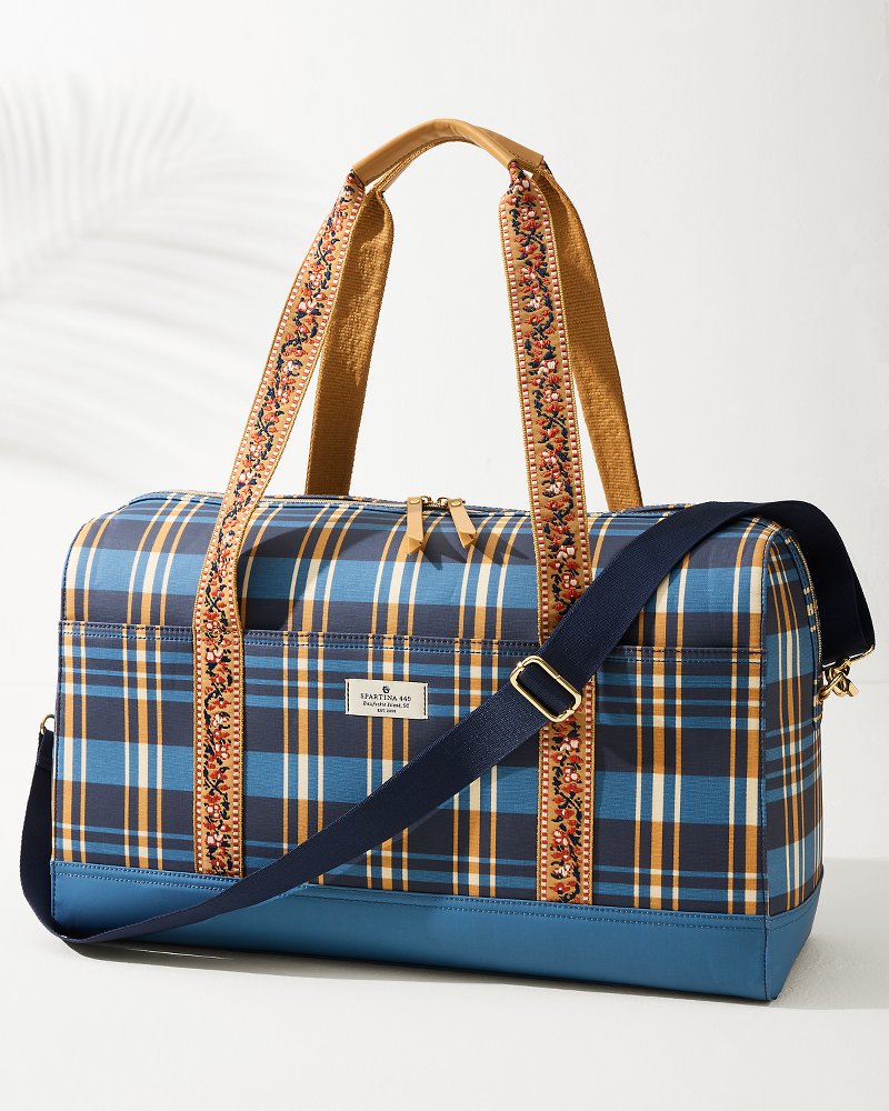 Kalalanta Duffel Bag Navy Plaid | Tommy Bahama Smart Buy - Kalalanta Duffel Bag