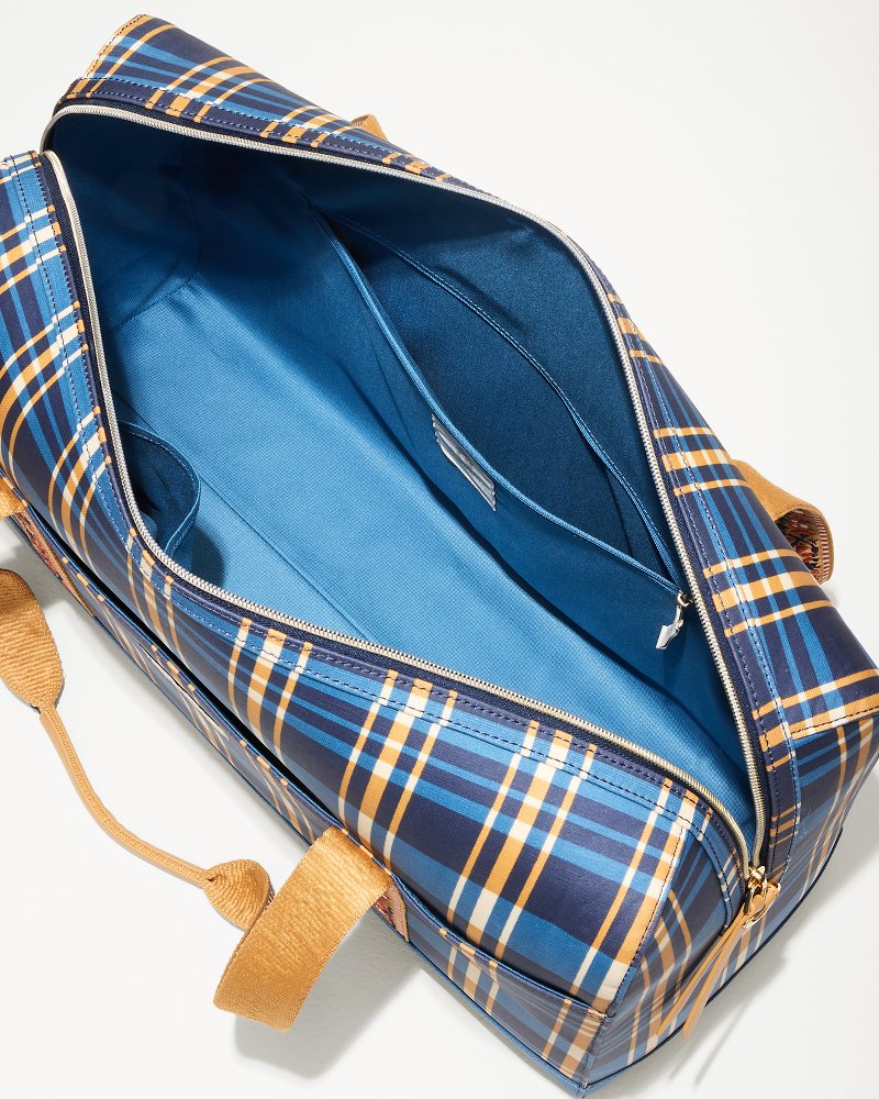 Kalalanta Duffel Bag Navy Plaid | Tommy Bahama Smart Buy - Kalalanta Duffel Bag