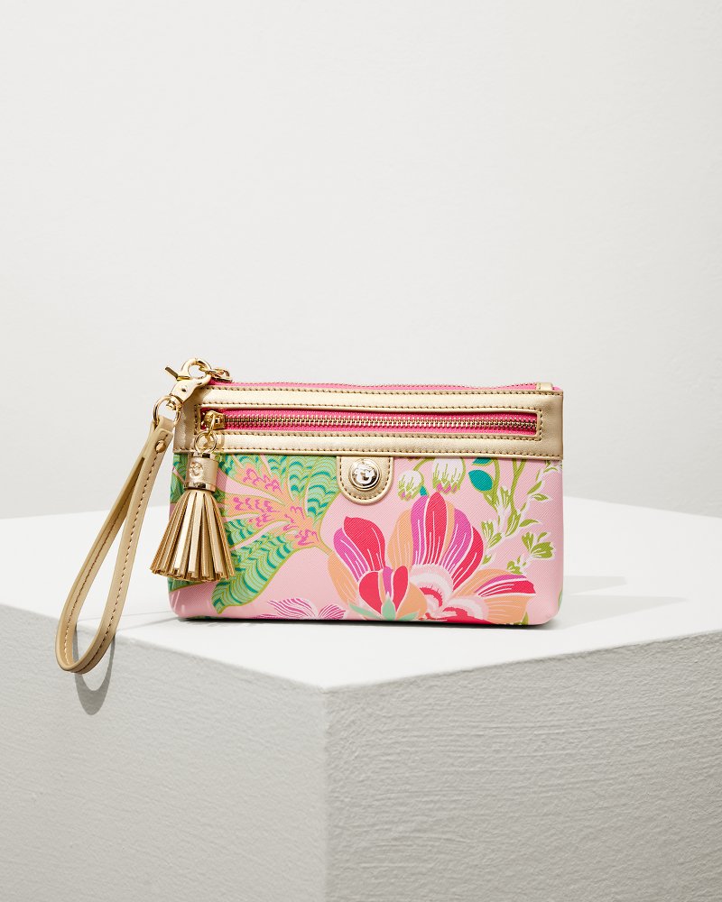Flamingo Pineapple Tassel Wristlet Pink Multi | Tommy Bahama Recommended - Flamingo Pineapple Tassel Wristlet