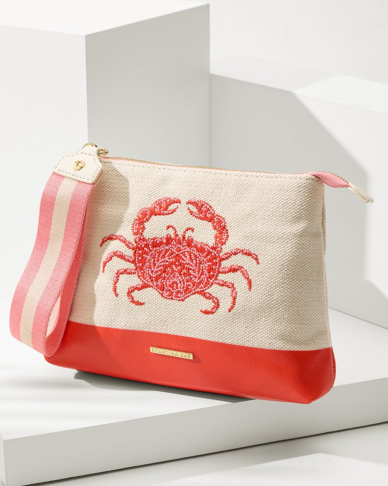 Embroidered Red Crab Carina Wristlet Red Crab | Tommy Bahama Discount - Embroidered Red Crab Carina Wristlet