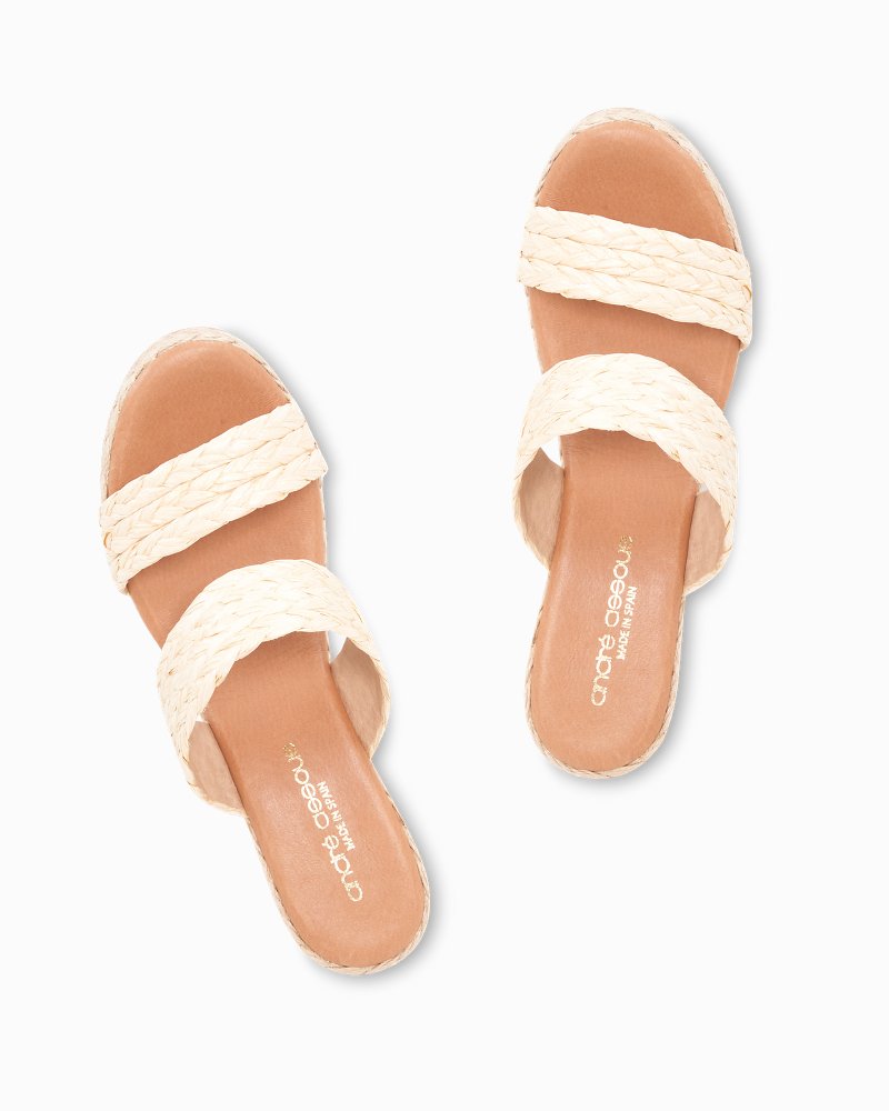 André Assous Nolita Braided Raffia Wedge Sandals Beige | Tommy Bahama Popular - André Assous Nolita Braided Raffia Wedge Sandals