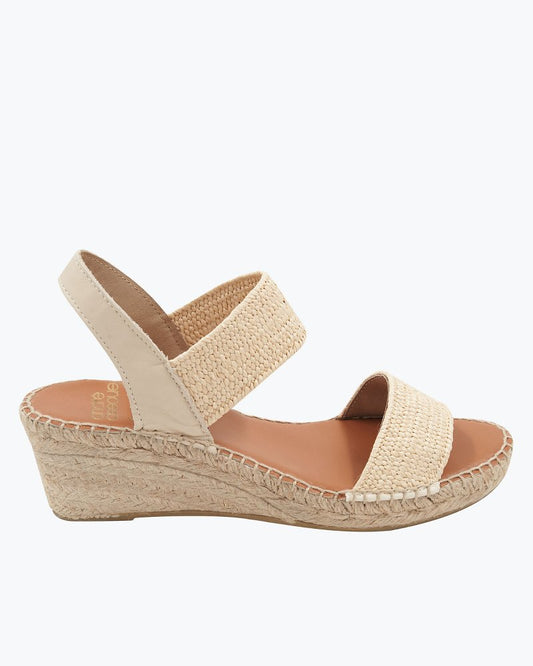 André Assous Aviana Stretch Espadrille Wedge Sandals Natural | Tommy Bahama Quality - André Assous Aviana Stretch Espadrille Wedge Sandals
