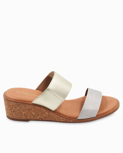 André Assous Gwenn Elastic Wedge Sandals Silver | Tommy Bahama Classic - André Assous Gwenn Elastic Wedge Sandals