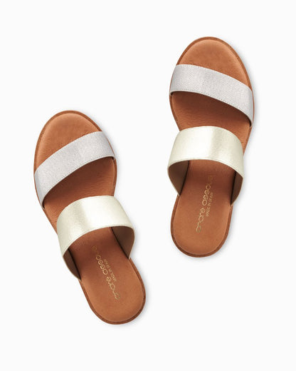 André Assous Gwenn Elastic Wedge Sandals Silver | Tommy Bahama Classic - André Assous Gwenn Elastic Wedge Sandals
