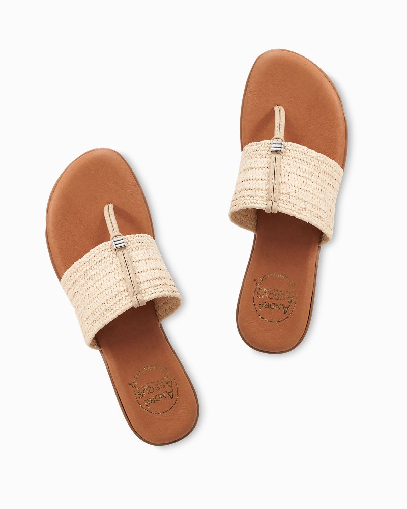 André Assous Nice Featherweights™ Raffia Sandals Natural | Tommy Bahama Customer Favorite - André Assous Nice Featherweights™ Raffia Sandals