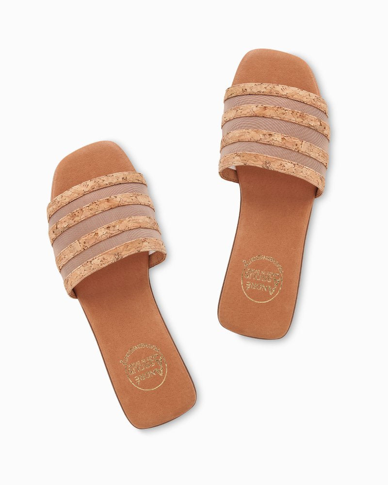 André Assous Kaila Cork & Mesh Sandals Natural | Tommy Bahama Premium - André Assous Kaila Cork & Mesh Sandals