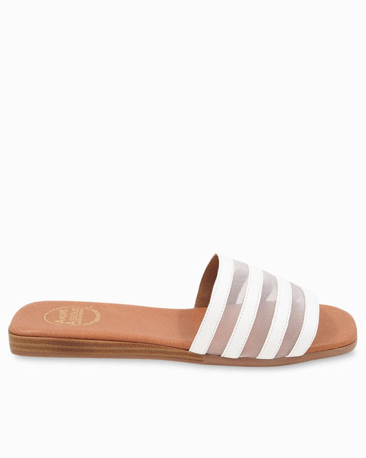 André Assous Kaila Nappa Leather & Mesh Sandals White | Tommy Bahama Premium - André Assous Kaila Nappa Leather & Mesh Sandals