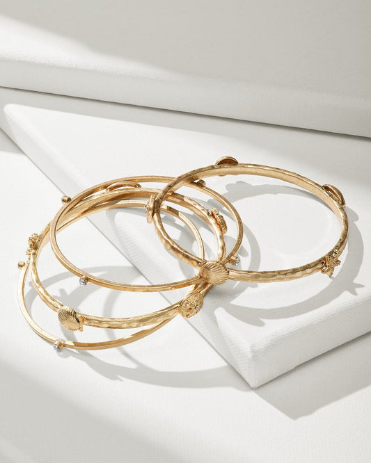 Indigo Bay Sealife Bangle Set Gold | Tommy Bahama Exclusive - Indigo Bay Sealife Bangle Set