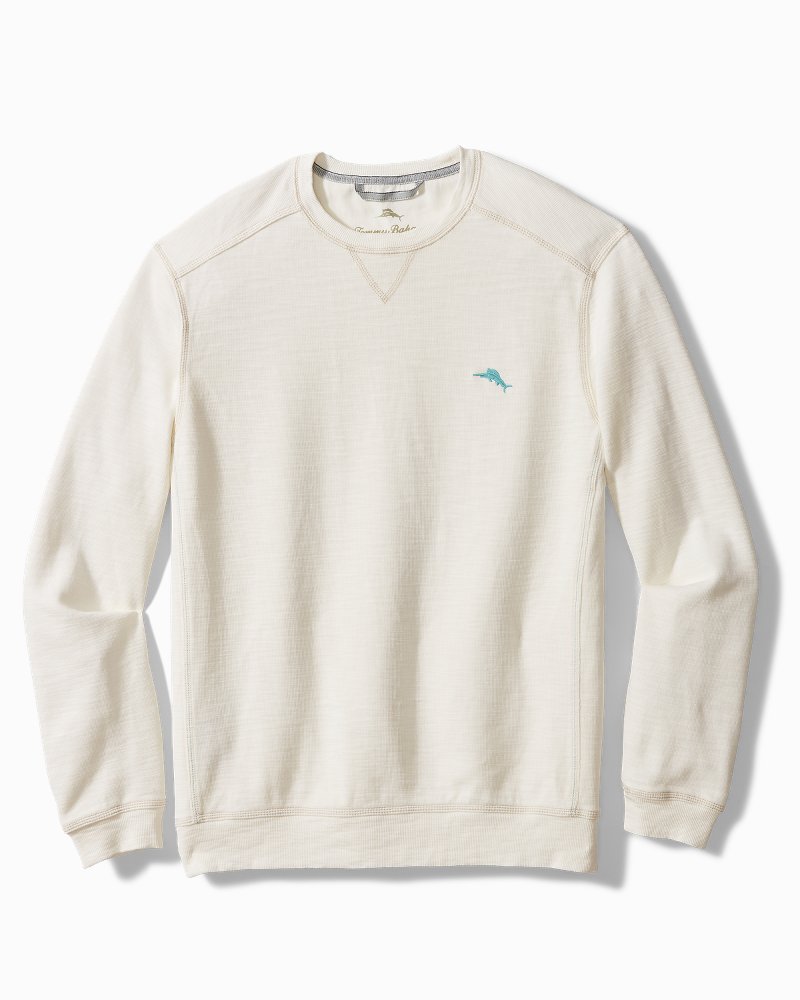 Big & Tall Tobago Bay Crewneck Sweatshirt Coconut | Tommy Bahama Everyday - Big & Tall Tobago Bay Crewneck Sweatshirt
