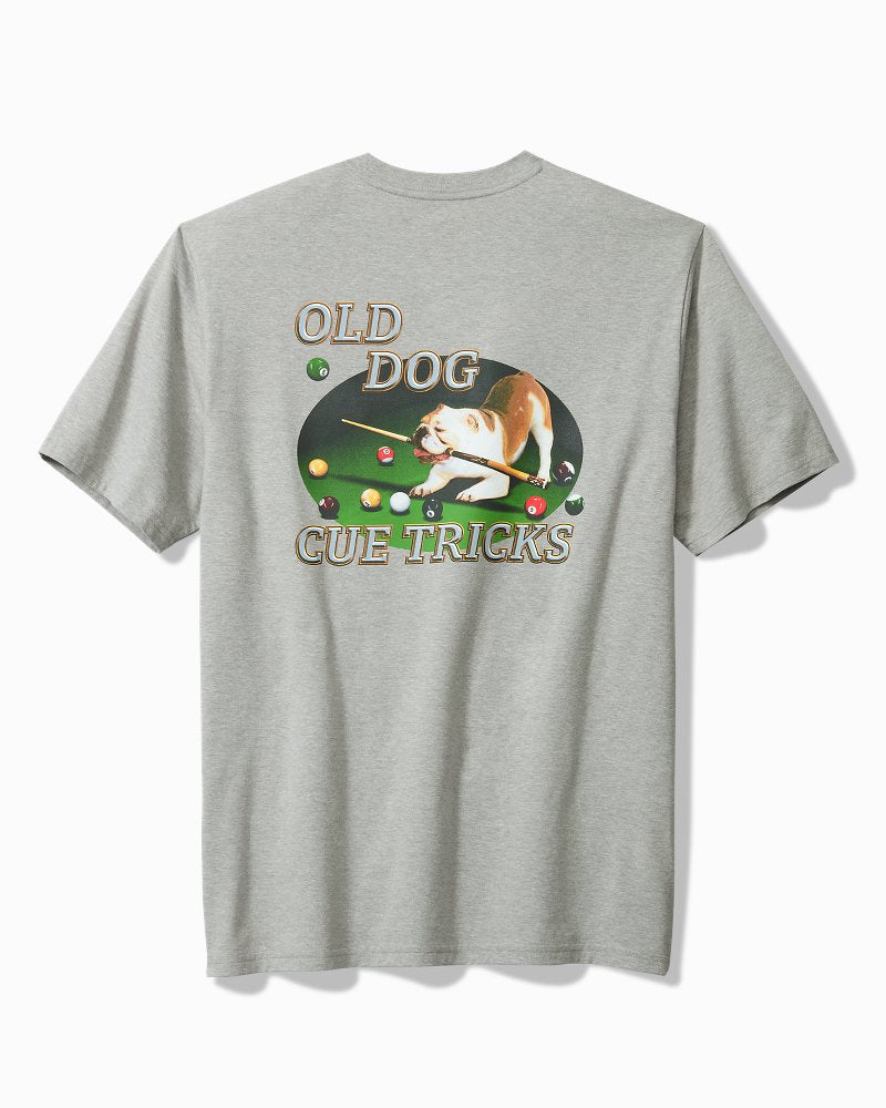 Big & Tall Old Dog, Cue Tricks Graphic Pocket T-Shirt Grey Heather | Tommy Bahama Featured - Big & Tall Old Dog, Cue Tricks Graphic Pocket T-Shirt