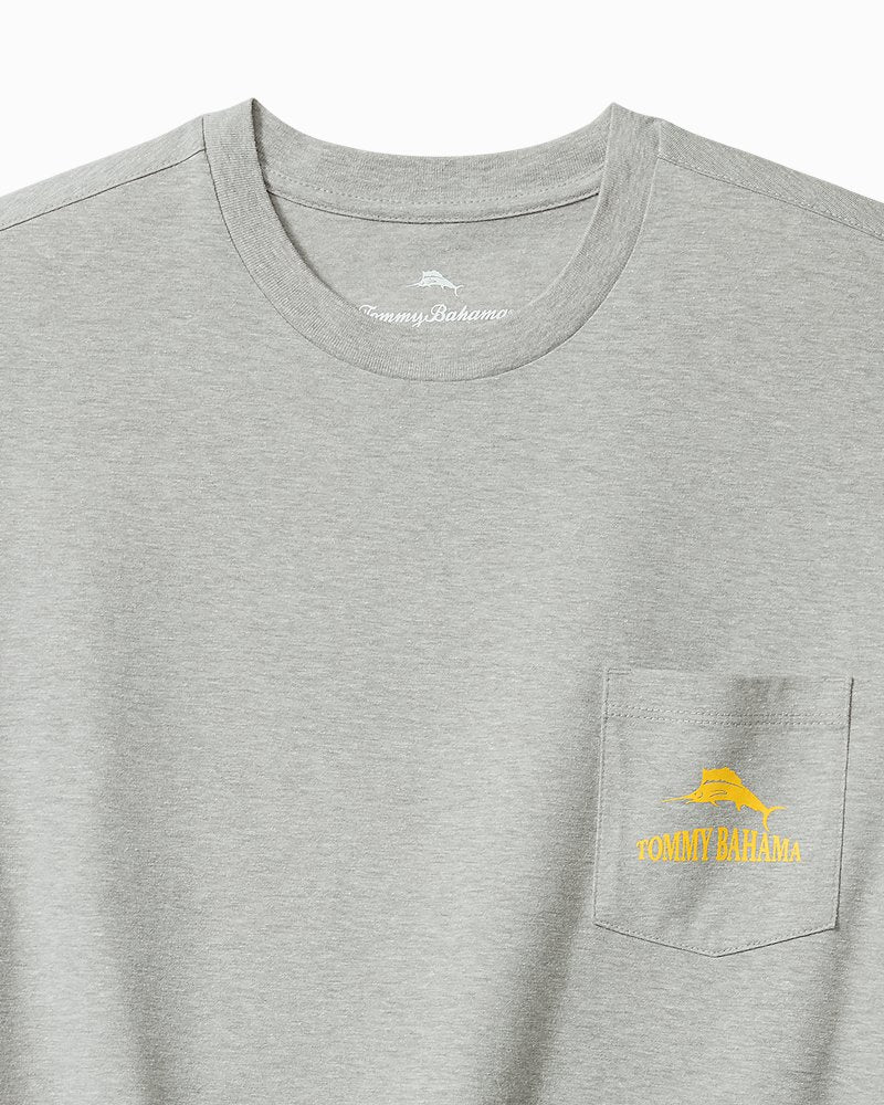 Big & Tall Old Dog, Cue Tricks Graphic Pocket T-Shirt Grey Heather | Tommy Bahama Featured - Big & Tall Old Dog, Cue Tricks Graphic Pocket T-Shirt