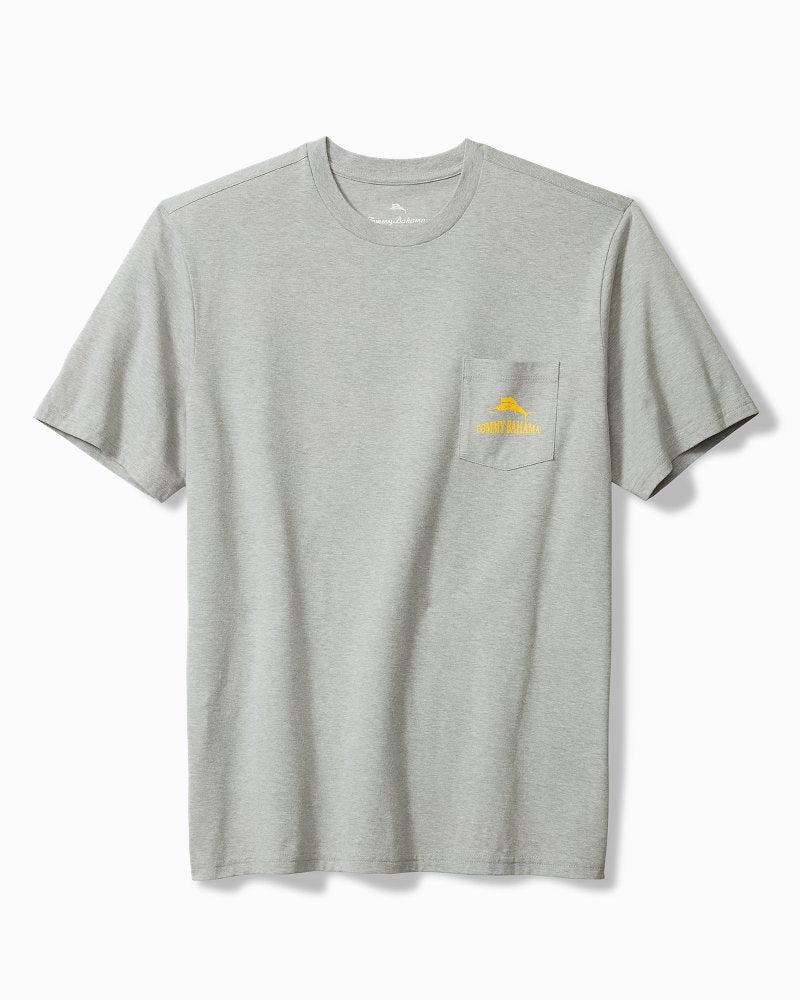Big & Tall Old Dog, Cue Tricks Graphic Pocket T-Shirt Grey Heather | Tommy Bahama Featured - Big & Tall Old Dog, Cue Tricks Graphic Pocket T-Shirt