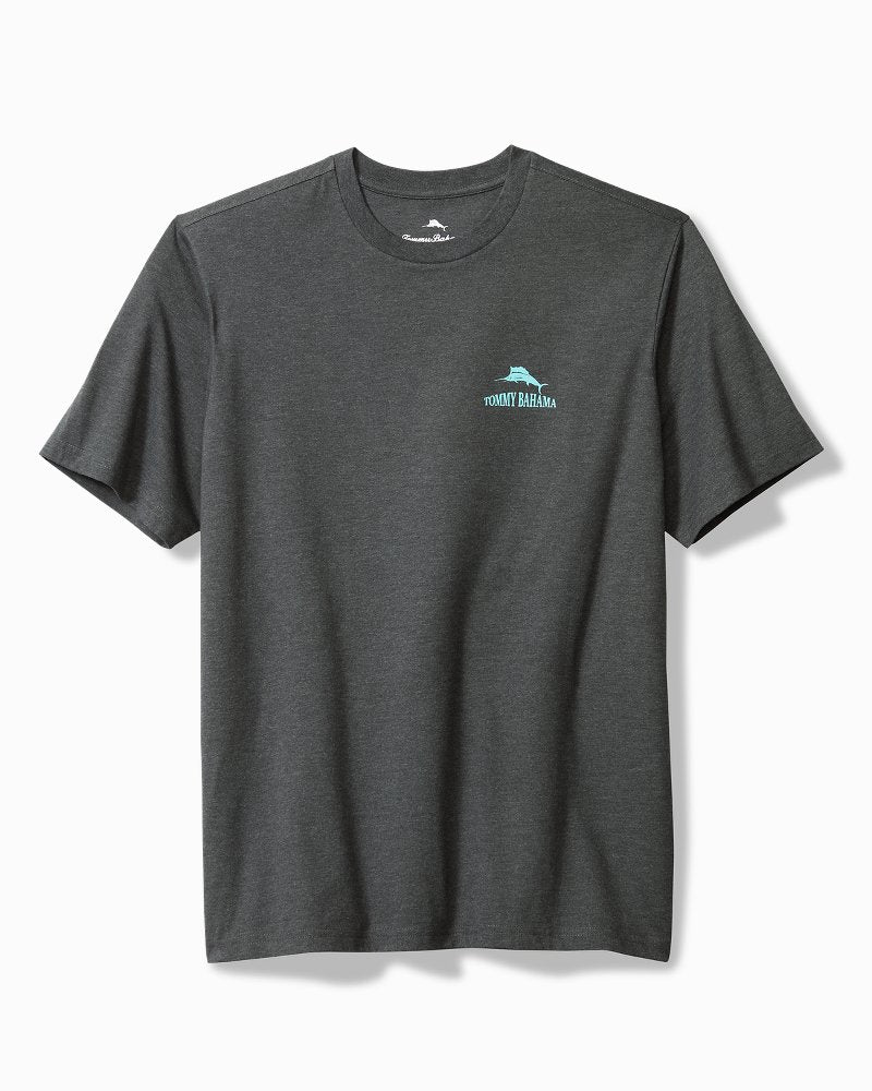 Big & Tall Five Star Hotel Graphic T-Shirt Coal Heather | Tommy Bahama Special Offer - Big & Tall Five Star Hotel Graphic T-Shirt