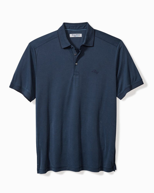 Big & Tall Bay Stripe IslandZone® Polo Ocean Deep | Tommy Bahama Discount - Big & Tall Bay Stripe IslandZone® Polo